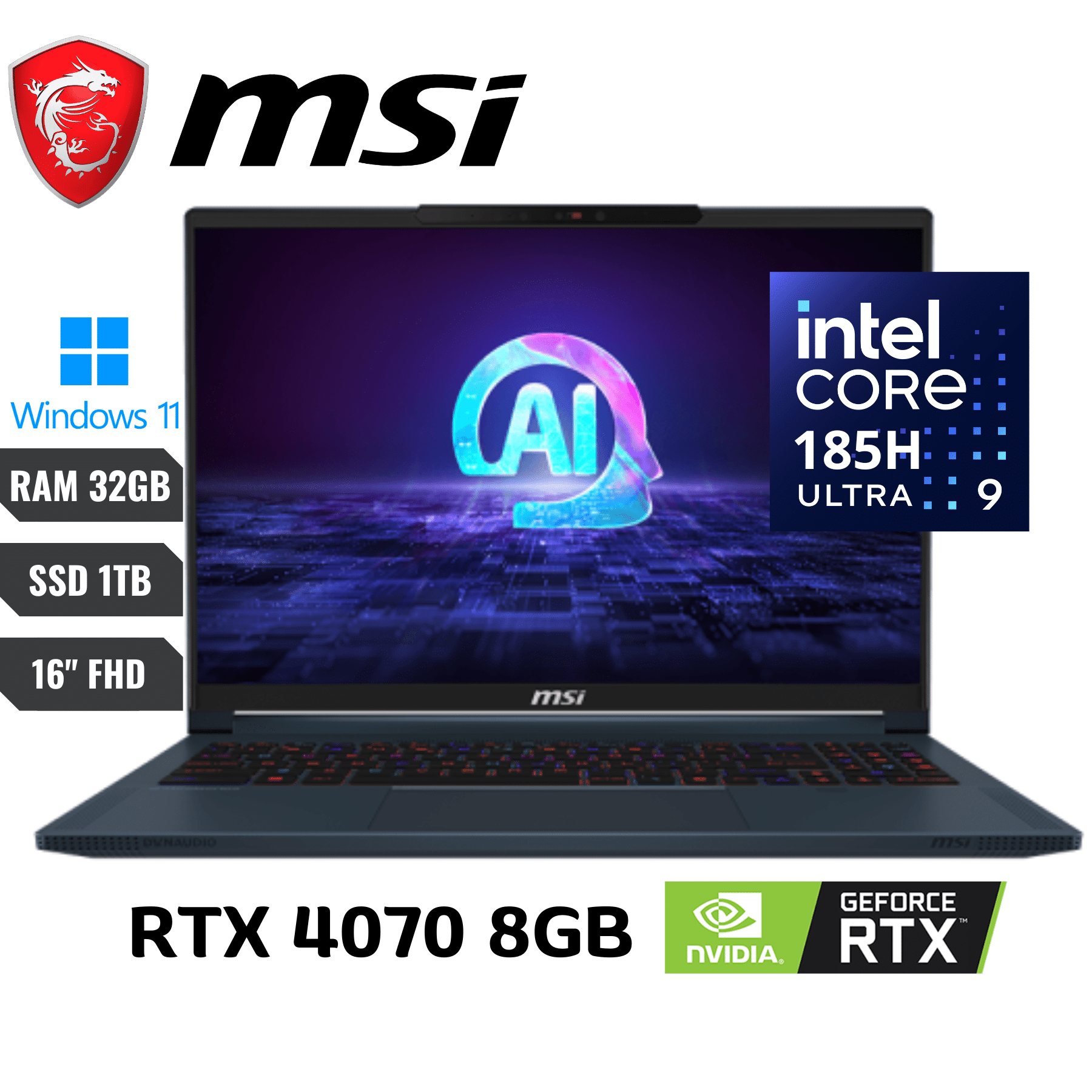 Msi Stealth 16 Ai Studio  - Vue 2